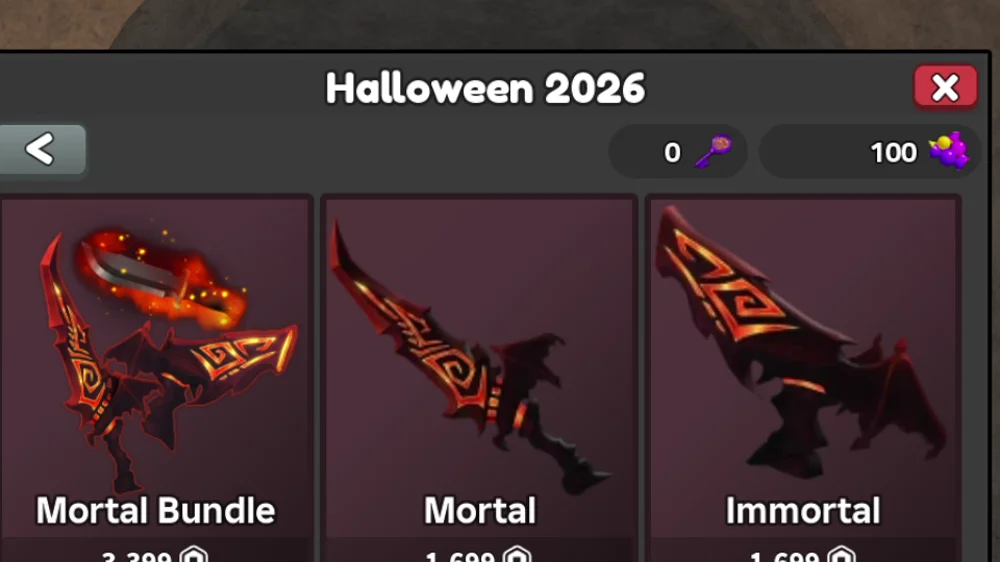 A loja do evento: Mortal Bundle, Mortal e Immortal.